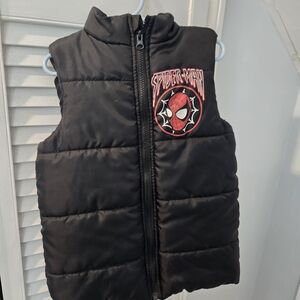 Marvel Kids Spiderman Black Puffer Vest